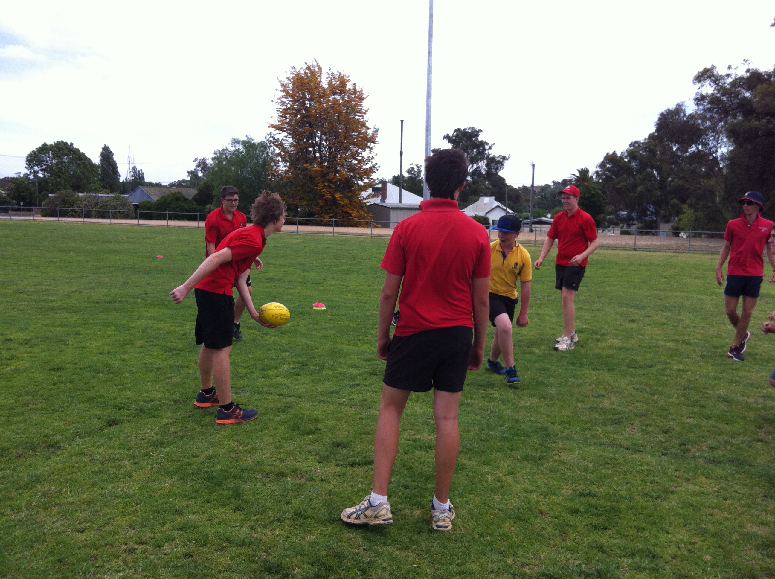 Boys during AFL session